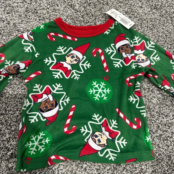 New with tags, Green Red ELF Christmas Holiday Pajama Set, Size 2T - Picture 2 of 6